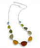 Earth Tone Sea Glass 11 Piece Necklace