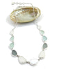 White, Clear, Grey & Aqua Sea Glass 11 Piece Necklace