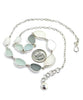 White, Clear, Grey & Aqua Sea Glass 11 Piece Necklace