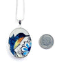 Hummingbird Simple Pendant on Silver Chain