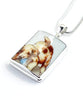 Playful Puppy Pendant on Silver Chain