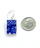 Blue & White Blue Willow Vintage Pottery Rectangle Single Drop Earrings