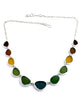 Dark Earth Tone Sea Glass 11 Piece Necklace