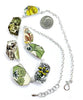 Green, Yellow & Brown Vintage Pottery 7 Piece Shard Necklace