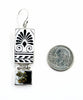 Black & White Patterned Vintage Pottery with Gold Double Drop Barbell Earrings