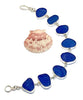 Cobalt Textured Sea Glass Bracelet - 7 1/2