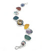 Earth Tone Sea Glass with Tigers Eye & Stones  Bracelet - 8 1/2