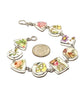 Soft Floral Vintage Pottery Multi Shape Bracelet - 8