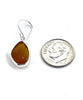 Brown Sea Glass Open Back Drop Earrings