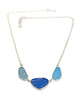 Turquoise, Blue & Aqua Textured Aqua 3 Piece Sea Glass Necklace
