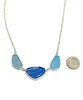 Turquoise, Blue & Aqua Textured Aqua 3 Piece Sea Glass Necklace