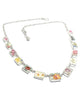 Various Delicate Flower Vintage Pottery Shard 13 Piece Necklace