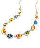 Bold Spanish Hand Painted Ceramic 13 Piece Necklace
