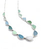 Jadeite, Green, Aqua & White Sea Glass 13 Piece Necklace