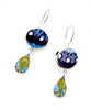 Bold Textured Guatemalan Pottery Double Drop Earrings