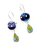Bold Textured Guatemalan Pottery Double Drop Earrings