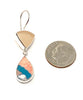 Pink Sea Glass with Pink & Turquoise Spanish Pottery Double Drop Earrings