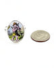 Boy Smoking a Pipe 0val Vintage Pottery Ring- Size 9