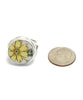 Yellow Daisy Vintage Pottery Ring- Size 6.5