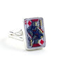 Jack of Diamonds Playing Card Vintage Pottery Ring- Size 9