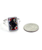 Jack of Diamonds Playing Card Vintage Pottery Ring- Size 9