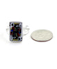 King of Spades Playing Card Vintage Pottery Ring- Size 7