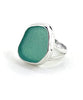 Jade Green Sea Glass Ring- Size 5.5