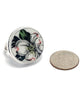 Bold Black, Grey and Yellow Flower Vintage Pottery Ring- Size 7