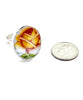 Bold Yellow Rose Vintage Pottery Ring- Size 10