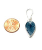 Blue & White Leaf Vintage Pottery Single Drop Earrings
