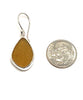 Brown Sea Glass Open Back Drop Earrings