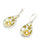 Retro Yellow Flower Vintage Pottery Drop Single Earrings