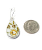 Retro Yellow Flower Vintage Pottery Drop Single Earrings