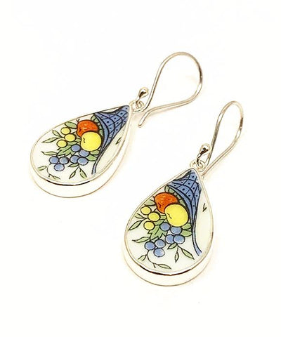 Cornucopia Vintage Pottery Drop Single Earrings