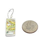 Green & Yellow Leaves Vintage Pottery Single Drop Earrings