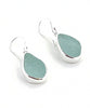 Chunky Coke Bottle Sea Glass Open Back Drop Earrings