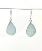 Chunky Coke Bottle Sea Glass Open Back Drop Earrings