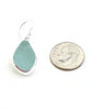 Chunky Coke Bottle Sea Glass Open Back Drop Earrings