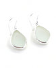 Chunky Clear Sea Glass Open Back Drop Earrings