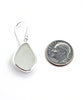 Chunky Clear Sea Glass Open Back Drop Earrings