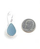 Periwinkle Blue Sea Glass Open Back Drop Earrings