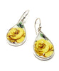 Big Yellow Roses Vintage Pottery Drop Single Earrings