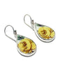 Big Yellow Roses Vintage Pottery Drop Single Earrings