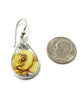 Big Yellow Roses Vintage Pottery Drop Single Earrings