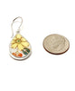 Retro Yellow Flower Vintage Pottery Teardrop Single Drop Earrings