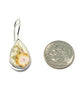 Soft Yellow Flowers Vintage Pottery Single Drop Earrings