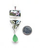Boy with Pipe Vintage Pottery Sea Glass Triple Pendant
