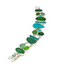 Green & Aqua Sea Glass with Turquoise Cluster Bracelet