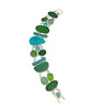 Green & Aqua Sea Glass with Turquoise Cluster Bracelet