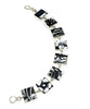 Black and White Vintage Pottery Bracelet - 7 1/2